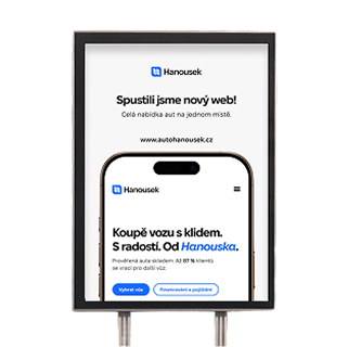 Reklamní CLV panel Auto Hanousek