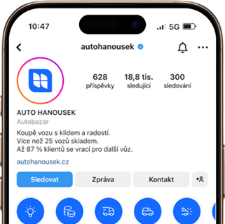 Instagramový profil Auto Hanousek